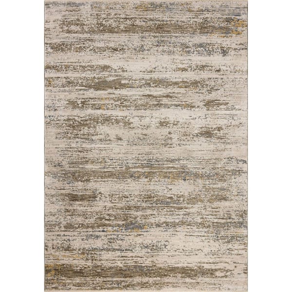 Nellie Lagoon / Dove 2 ft. 6 in.  x 7 ft. 6 in.  Contemporary Runner Rug