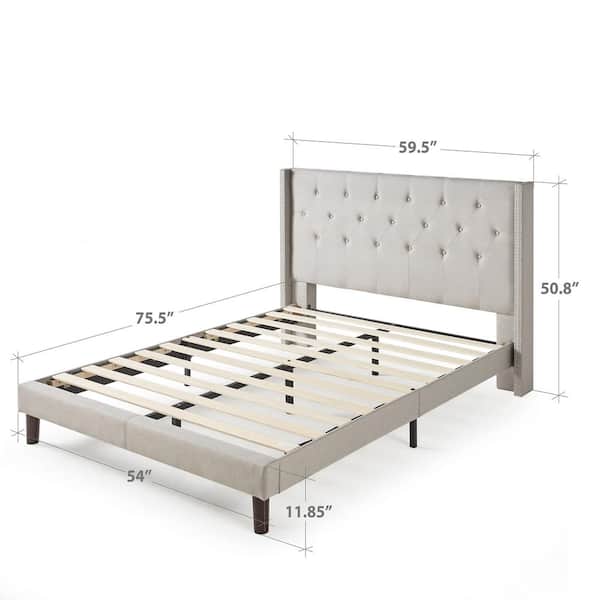 Full Upholstered Platform Bed Frame, How Much Does A Good Bed Frame Cost