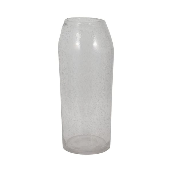Liv & Skye 19 in. Clear Glass Floor Bubble Decorative Vase