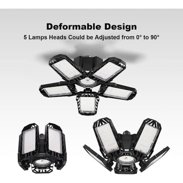 Lukyamzn 400-Watt Equivalent 6500K Cool Daylight White LED Garage