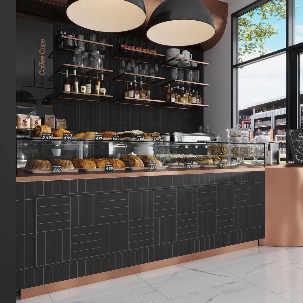 Matte Black Ceramic Subway Wall and Floor Tile