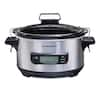 Hamilton Beach Stay or Go 6 Qt. Stainless Steel Slow Cooker with Built in  Timer 33561 - The Home Depot