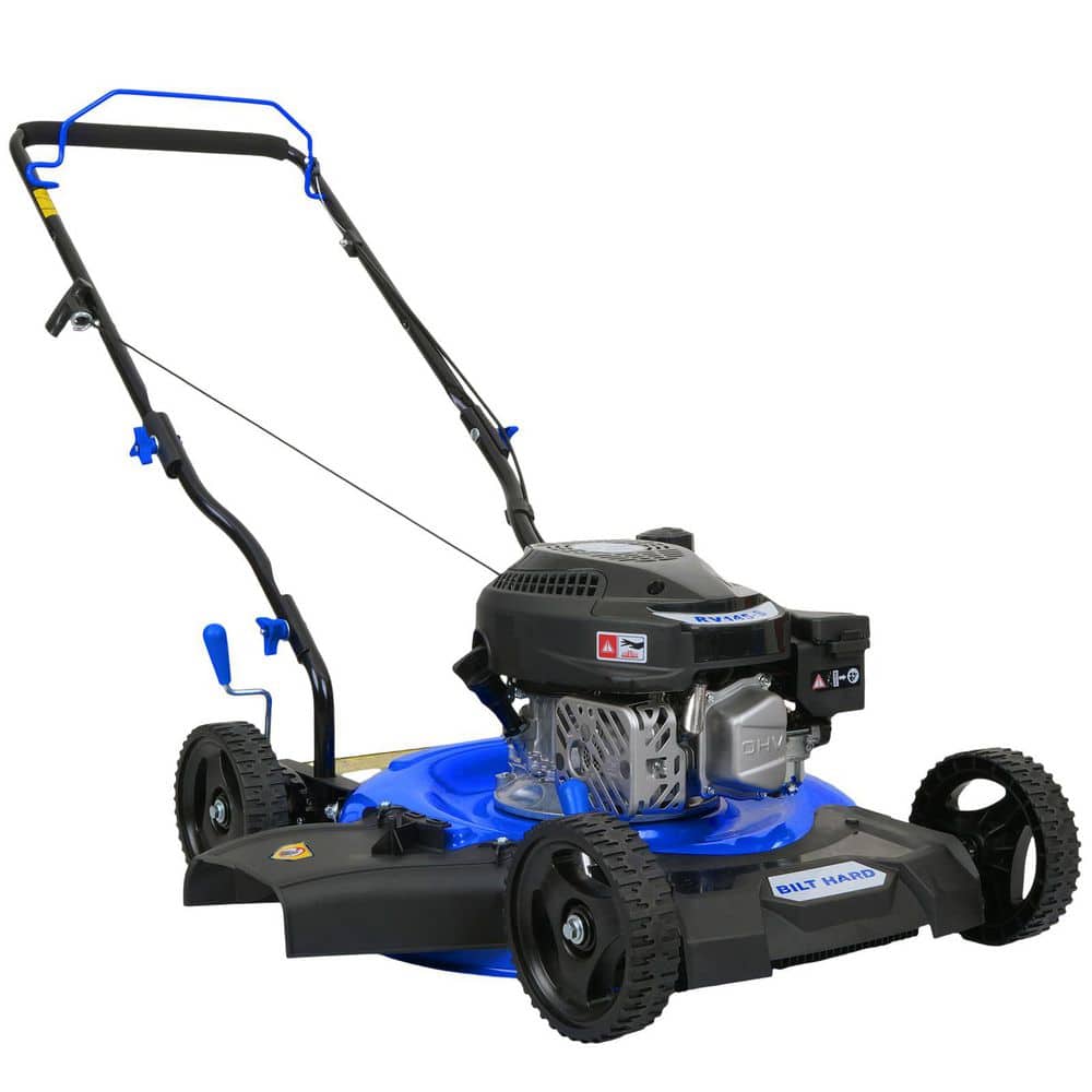 20 in. 144 cc OHV Engine Push Type Gas Walk Behind Lawn Mower with 7 in. Front and Rear Wheel