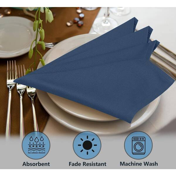 Signature Napkins Baumwoll-Servietten – 25 Stück, 12,6 X 12,6 Zoll, Midnight Blue