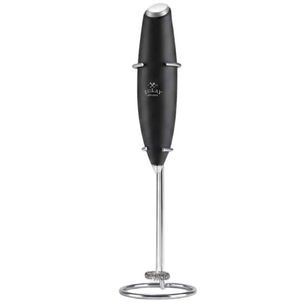 Stainless Steel Handheld Milk Frother with Single Whisk and Stand