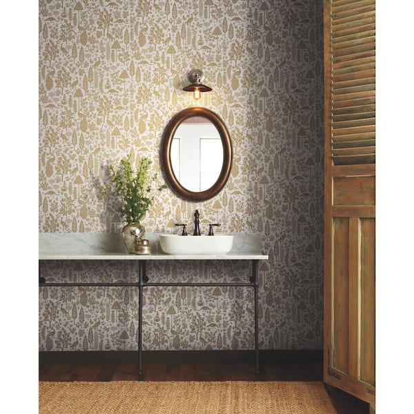 Menagerie Toile Unpasted Wallpaper (Covers 60.75 sq. ft.)