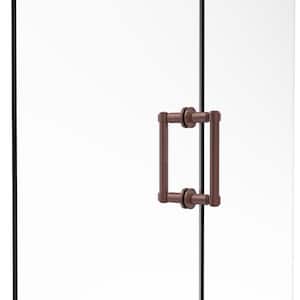 Contemporary 6 in. Back-to-Back Shower Door Pull in Antique Copper