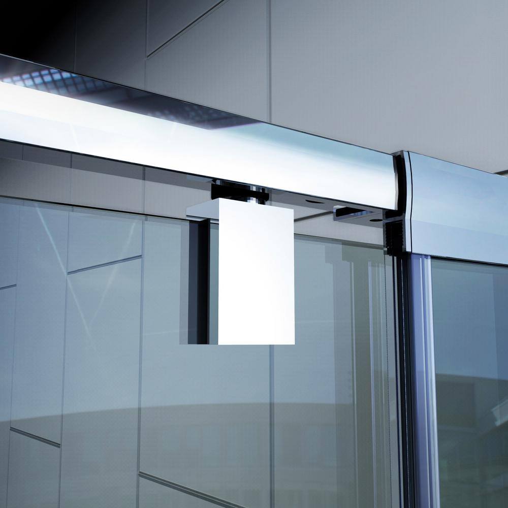 Flex Chrome Semi-Frameless Pivot Tub Door 56-60" W x 58" H