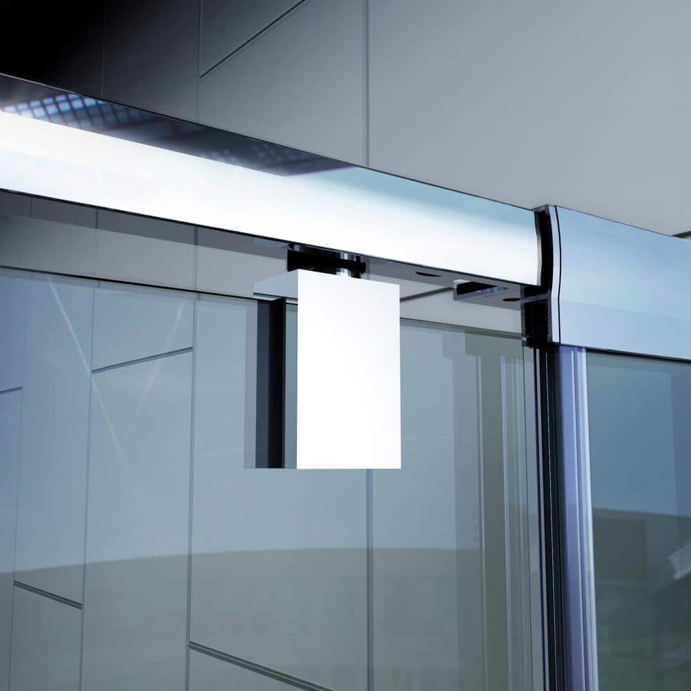 Flex Chrome Semi-Frameless Pivot Shower Door 38-42" W x 72" H