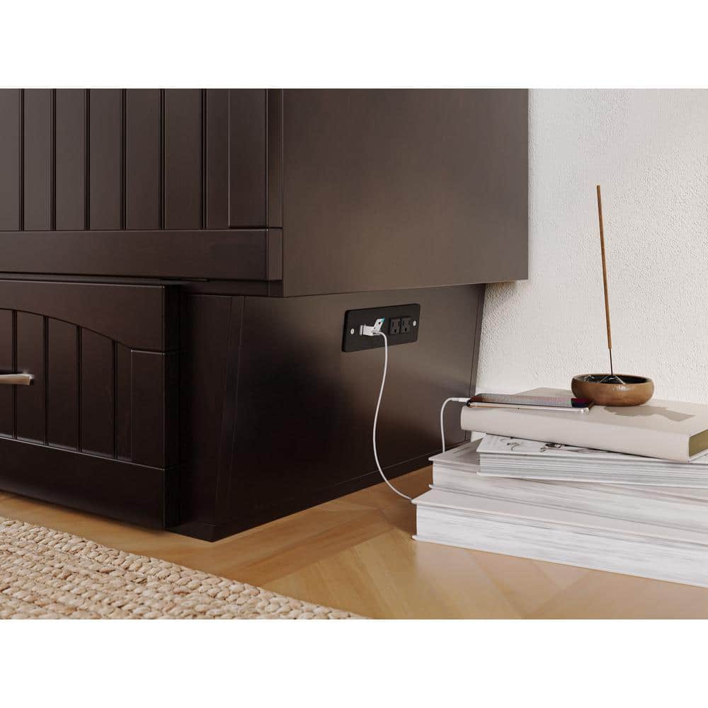 Nantucket Queen Murphy Bed Chest with CoolSoft Memory Foam Mattress