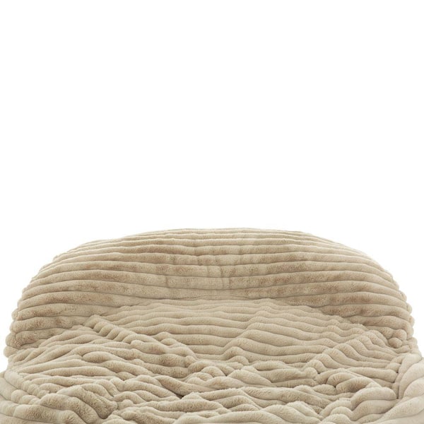 Sealy Teddy 2-in-1 Corduroy Beige Convertible Polyester Bean Bag