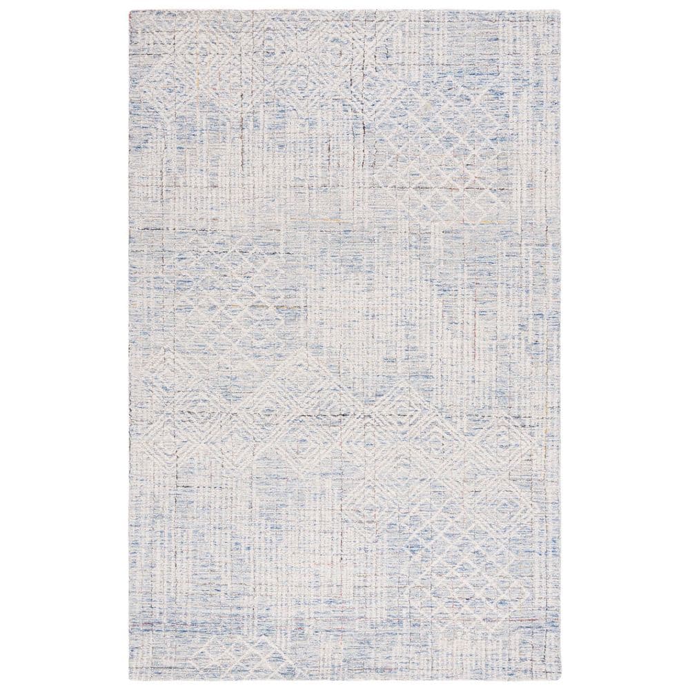 Metro 4 ft. x 6 ft. Blue/Ivory Geometric Marle Area Rug price history on PriceWatchPro