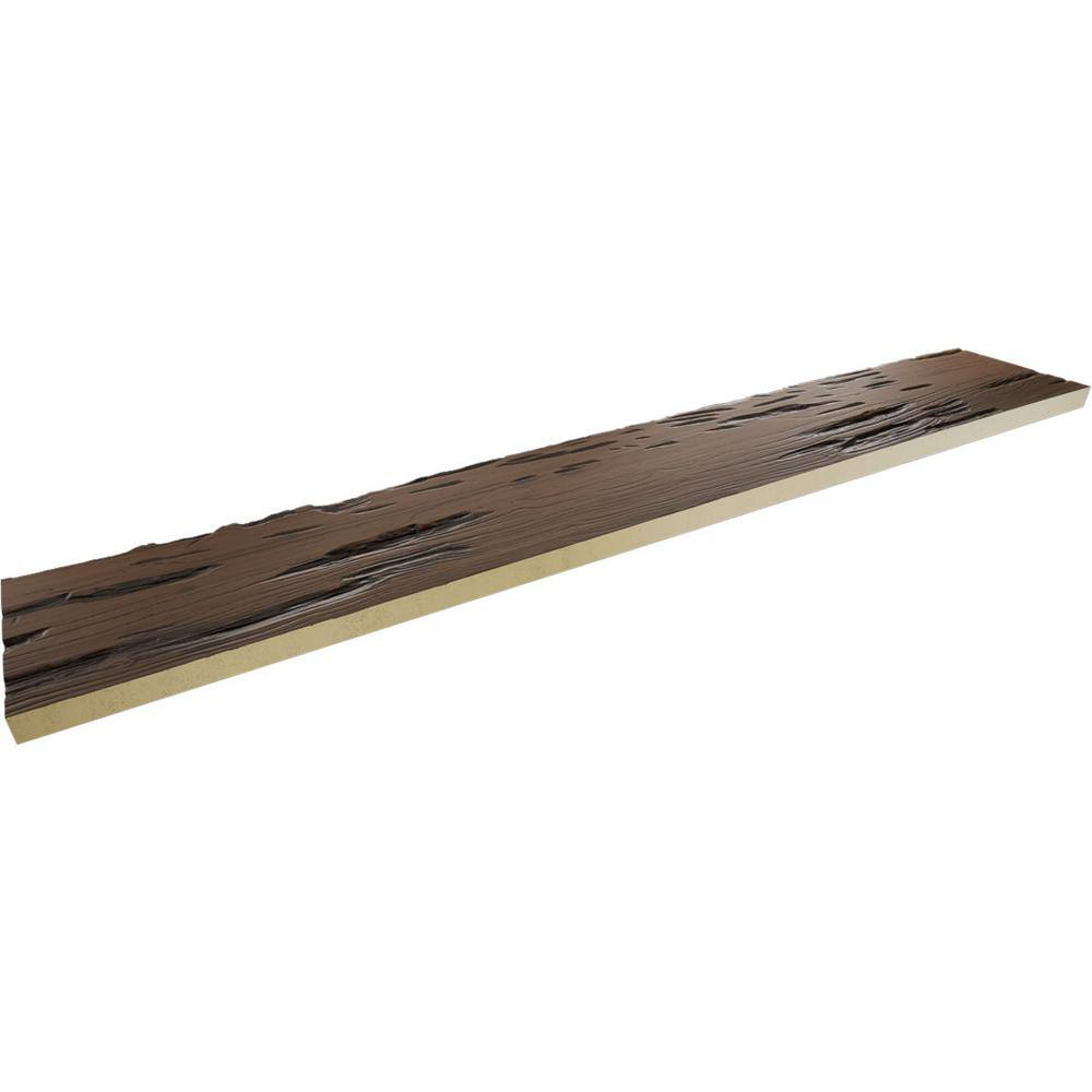 Aged Pecky Cypress Faux Wood Beam Plank, 10' x 6"