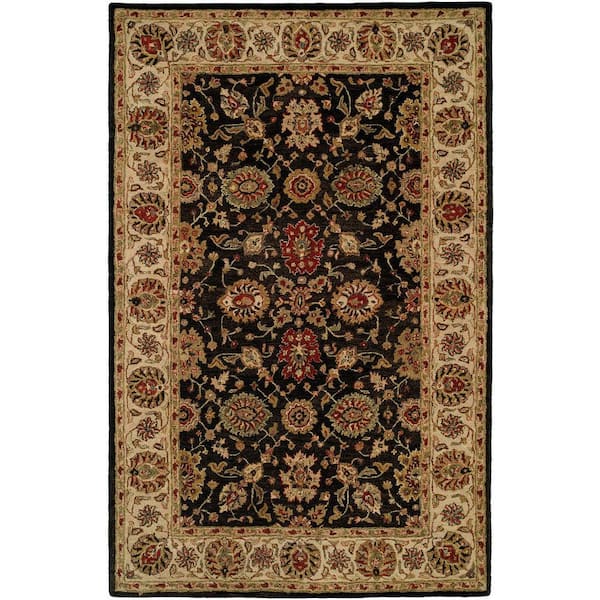 Black/Ivory 4 ft. x 6 ft. Area Rug