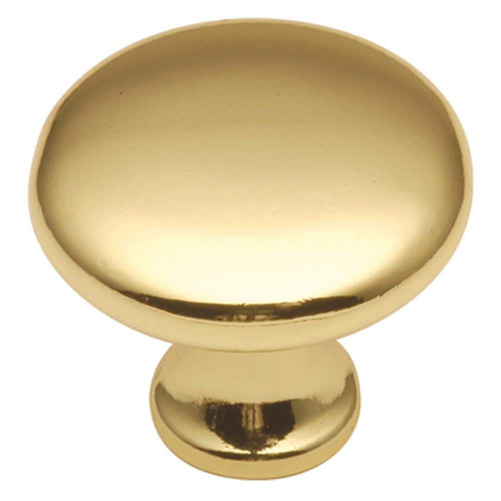 Conquest Collection 1-1/8 in. Dia Polished Brass Finish Cabinet Door and Drawer Knob (25-Pack) price history on PriceWatchPro