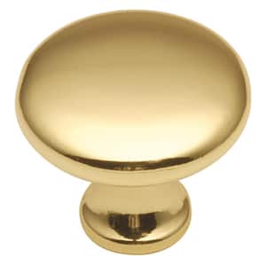 Conquest Collection 1-1/8 in. Dia Polished Brass Finish Cabinet Door and Drawer Knob (25-Pack)