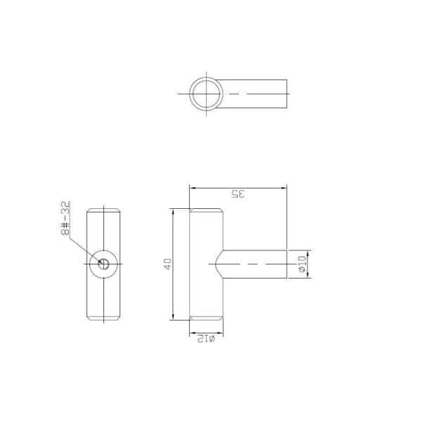 Richelieu 1-9/16 in Brushed Nickel Contemporary Metal Knob