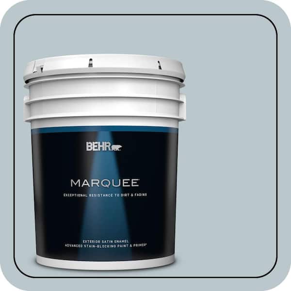 BEHR MARQUEE 5 gal. #ICC-46 Soft Denim Satin Enamel Exterior Paint & Primer