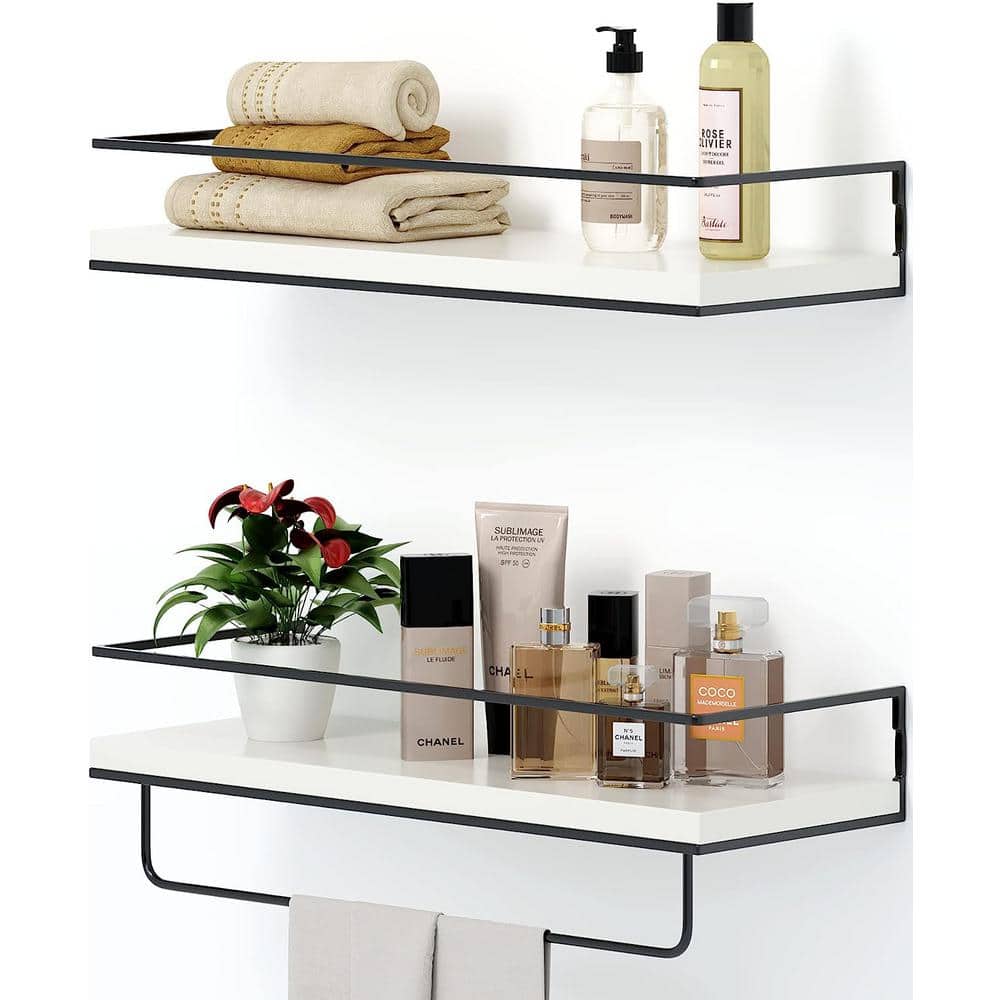 6 in. W x 4 in. H x 16 in. D Modern White Over The Toilet Storage Bathroom 