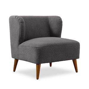 Vesper Grey Boucle Armless Accent Chair