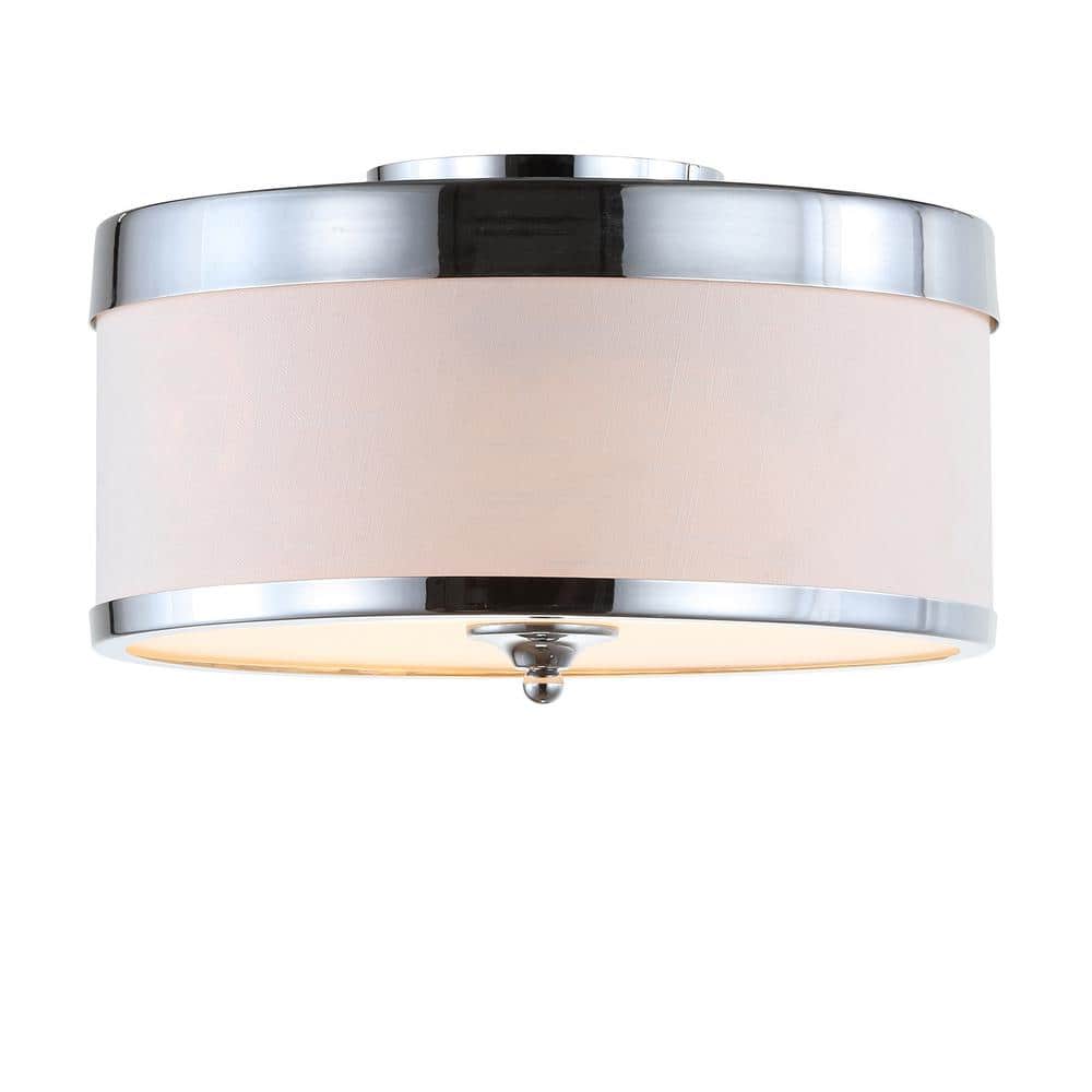 David Chrome/White 15 in. Metal LED Flushmount price history on PriceWatchPro