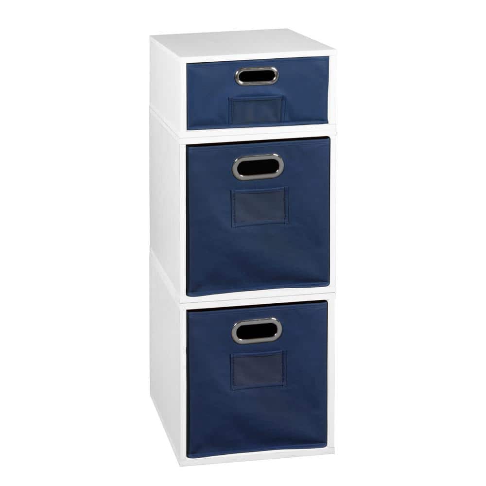 32.5 in. H x 13 in. W x 13 in. D Wood 3- Cube Organizer
