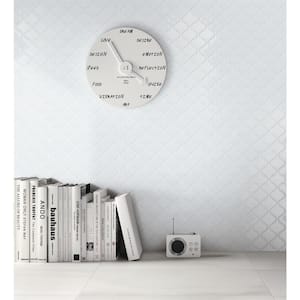Take Home Sample - Marrakesh White 4 in. X 4in. Metal Peel and Stick Wall Mosaic Tile (0.11 sq.ft/Each)