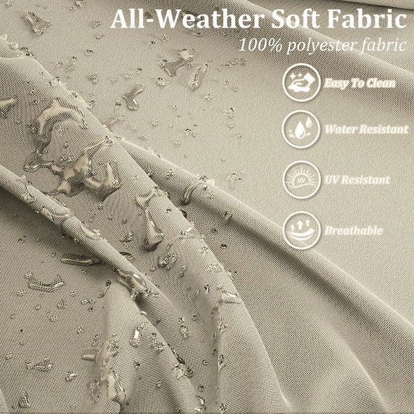 Kimunuk 14-Piece 25.5 in. Outdoor Cushion Covers Cream 14-Covers