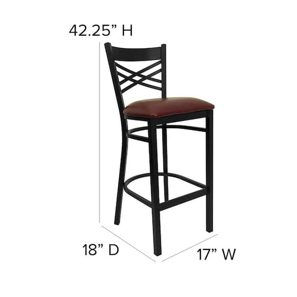 Flash Furniture 31 In Black And, 31 High Bar Stools