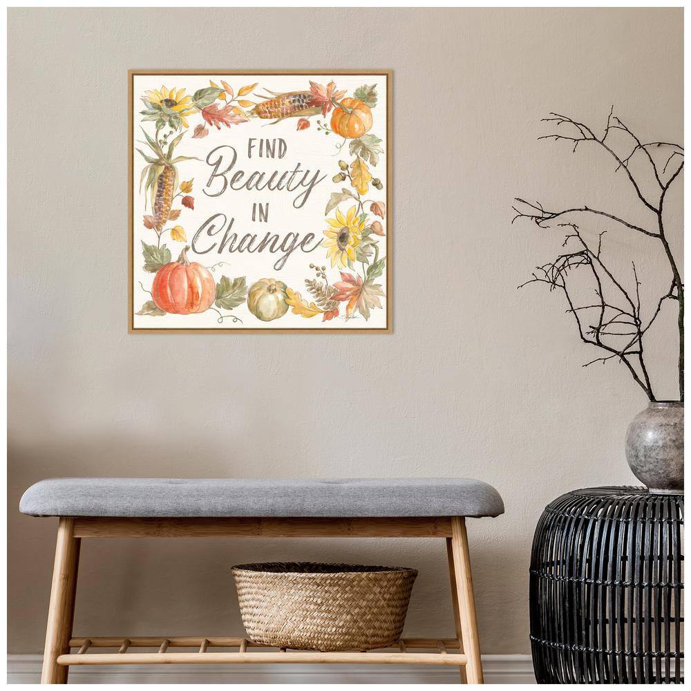 Autumn Harvest Canvas Print with Maple Frame, 26" x 25"