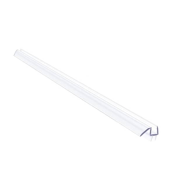 36 in. Shower Door Bottom Seal Strip in Clear, Polycarbonate Shower Door Sweep, Fit for 3/8 in. Glass