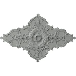 67-1/4" W x 43-3/8" H x 4" ID x 2" Melchor Diamond Urethane Ceiling Medallion, Primed White