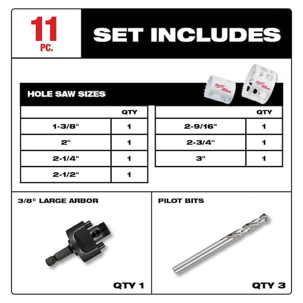 Hole Dozer General Purpose Bi-Metal Hole Saw Set with SWITCHBLADE Plumbers Selfeed Bits Set (16-Piece)