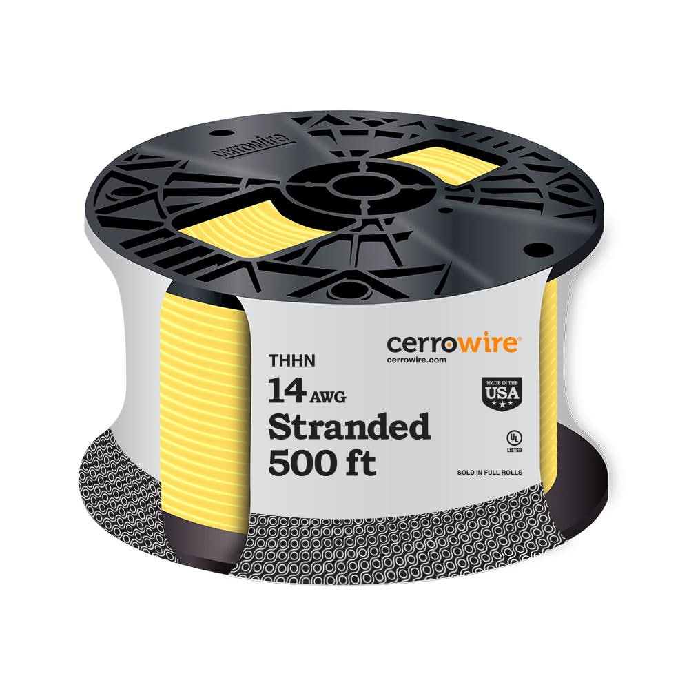 Cerrowire 500 ft. 14 Gauge Yellow Stranded Copper THHN Wire 112