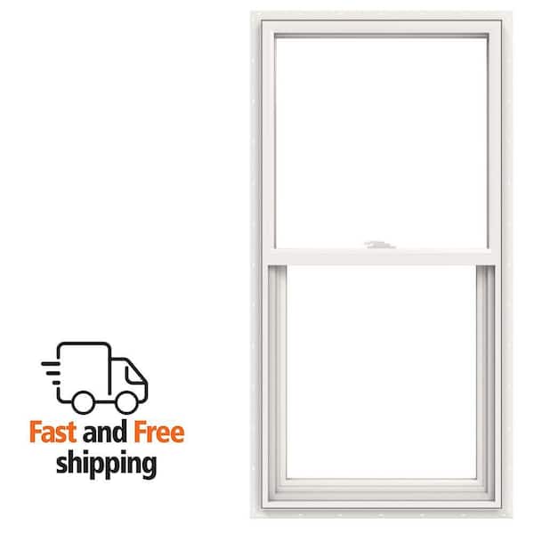 V-2500 24 in. x 78 in. White Vinyl Nailfin Single Hung Tilt Window with Low E, Argon, Screen, and No Grids
