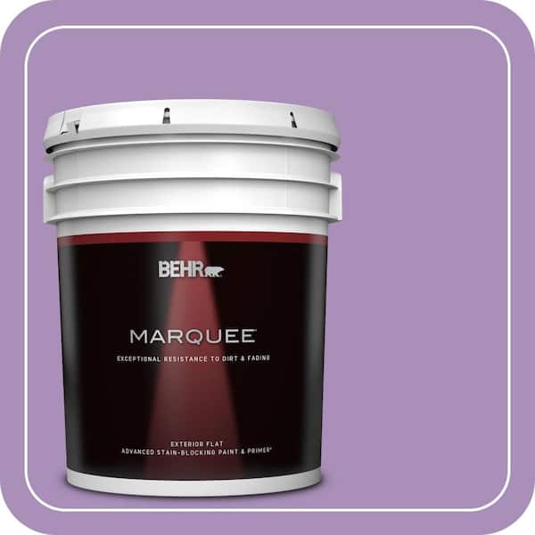 BEHR MARQUEE 5 gal. #650B-5 Garden Pansy Flat Exterior Paint & Primer