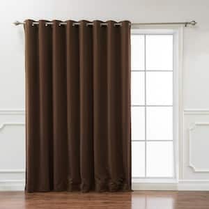 Chocolate Grommet Blackout Curtain - 100 in. W x 108 in. L