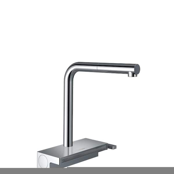 Hansgrohe Aquno Select Single-Handle Pull-Down Sprayer Kitchen Faucet with QuickClean in Chrome