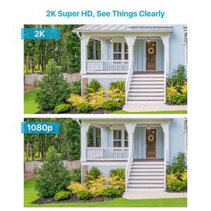 8-Channel 3MP 2K 1TB Hard Drive NVR Security Camera System with 4 Wireless Outdoor Cameras