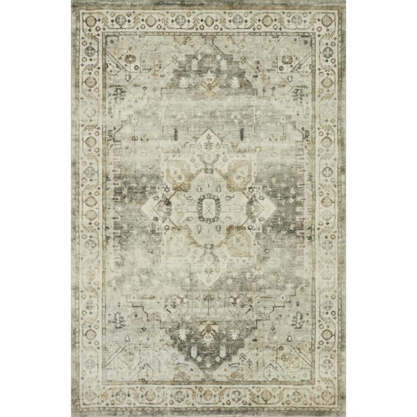 Rosette Sage/Beige 7 ft. 6 in. x 9 ft. 6 in. Shabby-Chic Plush Cloud Pile Area Rug