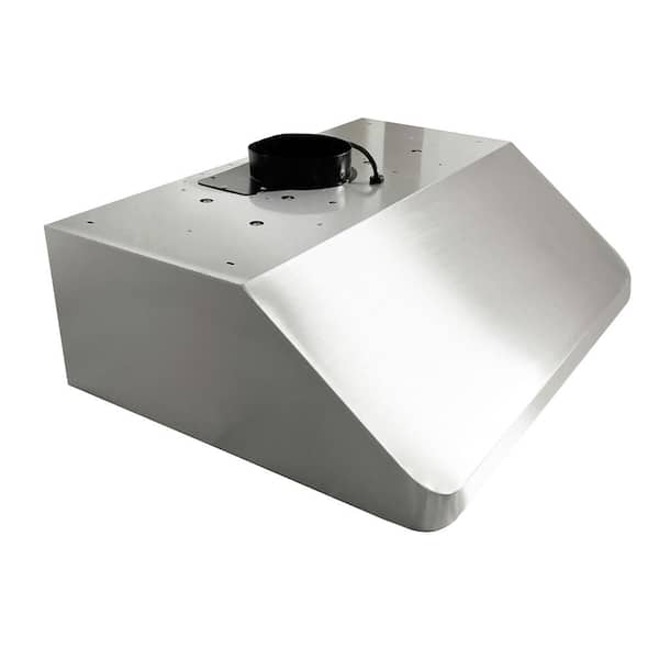 30 in. 600 CFM Ducted Under Cabinet Range Hood with Light in Stainless Steel