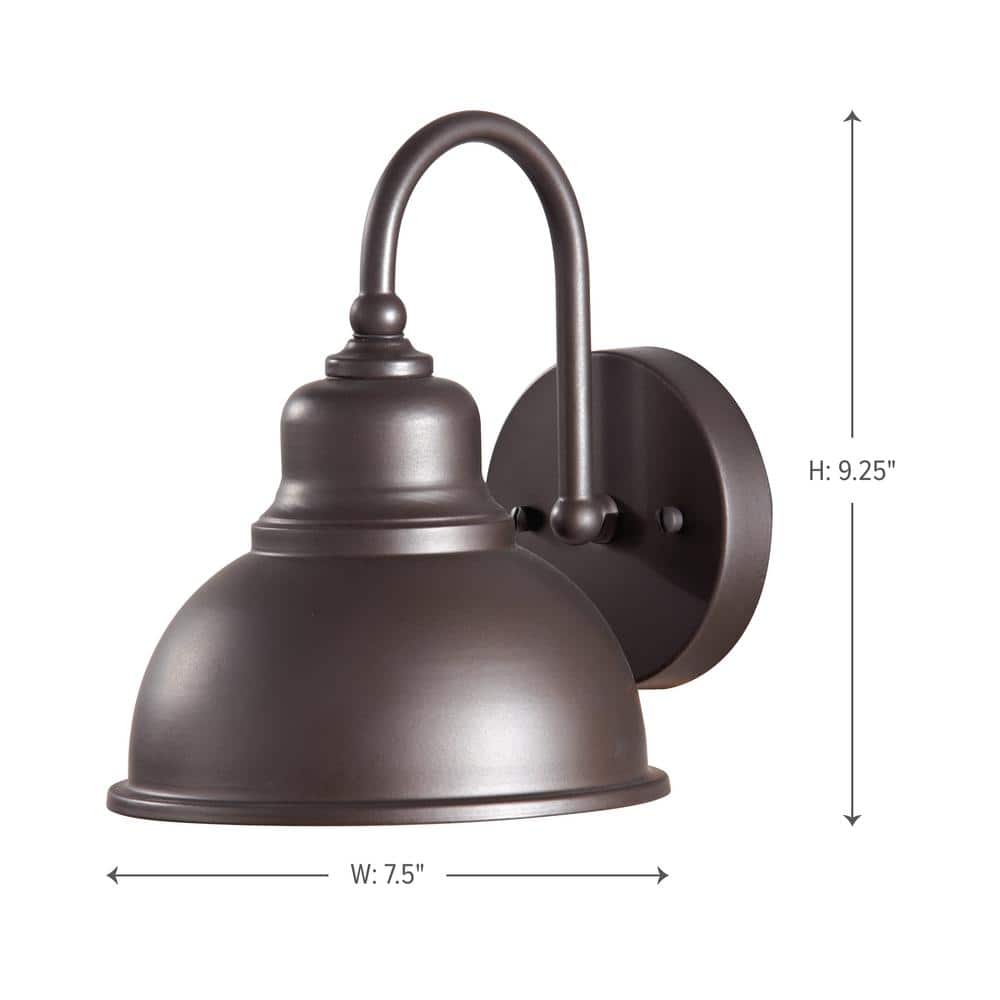 Oil Rubbed Bronze Outdoor Wall Sconce with Dome Shade