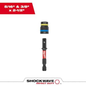 SHOCKWAVE Impact Duty 5/16 in. and 3/8 in. x 2-1/2 in. Quik-Clear 2-in-1 Magnetic Nut Driver (1-Pack)