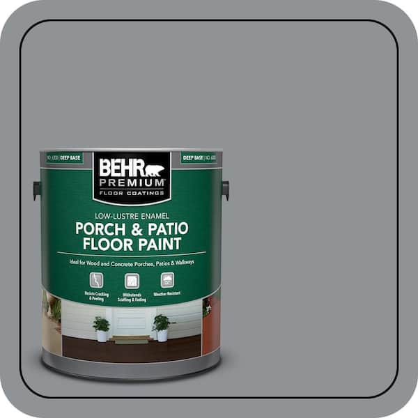 1 gal. #PPU26-05 Flint Gray Low-Lustre Enamel Interior/Exterior Porch and Patio Floor Paint
