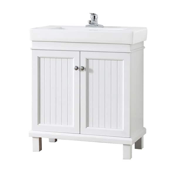 Home Decorators Collection Parkbridge, White 30 Inch Bathroom Vanity With Top