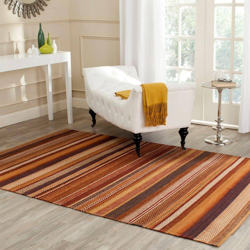 Kilim KLM951 Hand Woven Area Rug - Rust - 8'x10' - Safavieh.