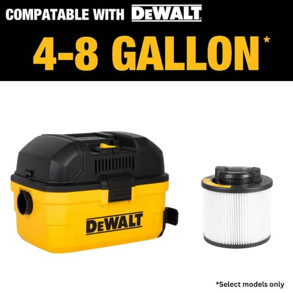 DEWALT 4 Gal. Standard Cartridge Filter for Wet Dry Vacuum