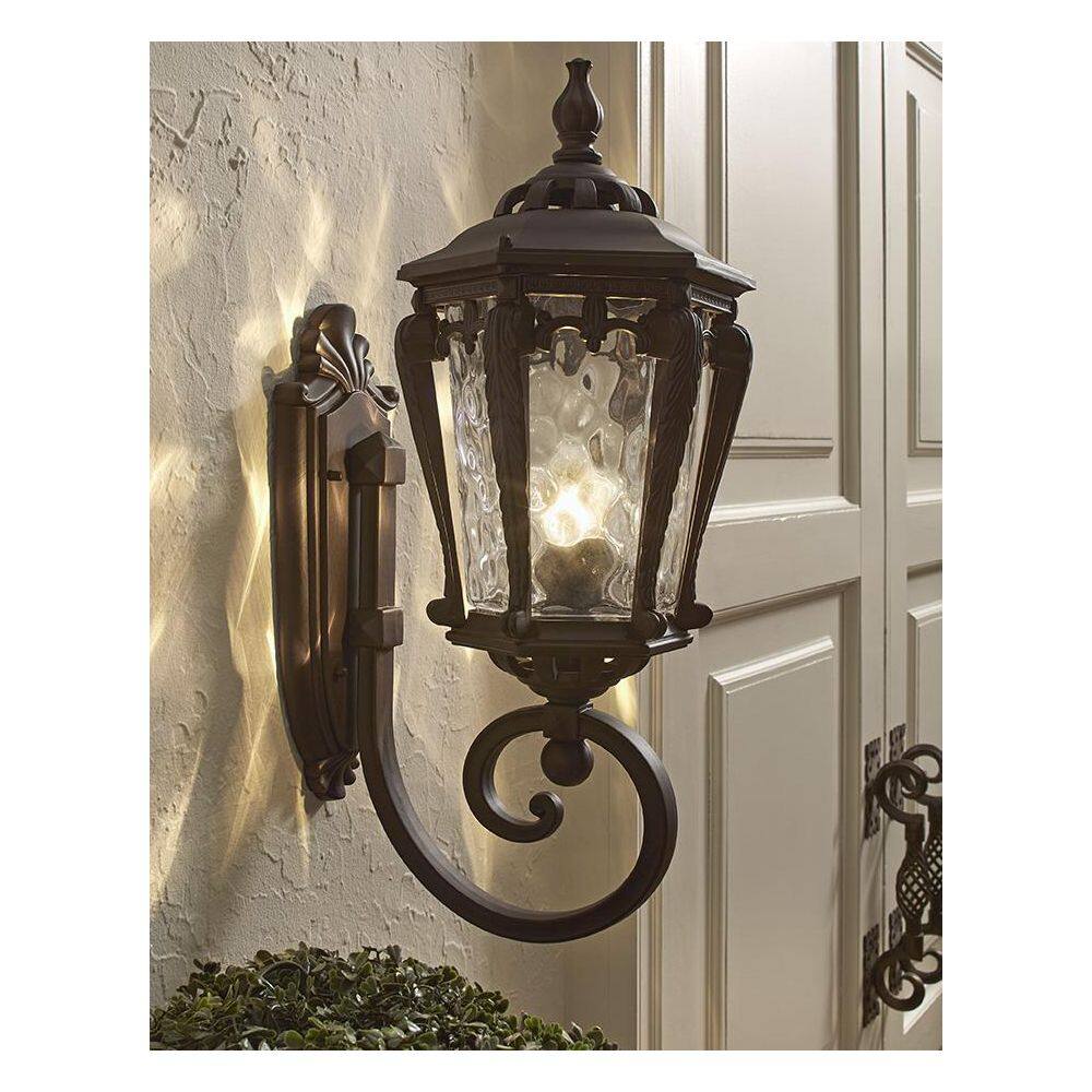 Stratford Bronze Cast Aluminum Outdoor Wall Lantern