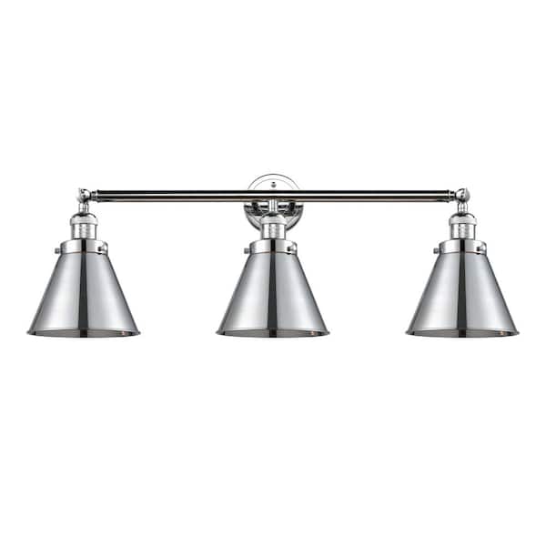Innovations Appalachian 32 in. 3-Light Polished Chrome Vanity Light with Polished Chrome Metal Shade