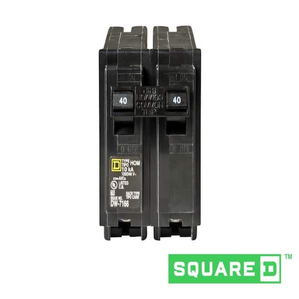 Homeline 40 Amp 2-Pole Circuit Breaker Homeline 40 Amp 2-Pole Circuit Breaker